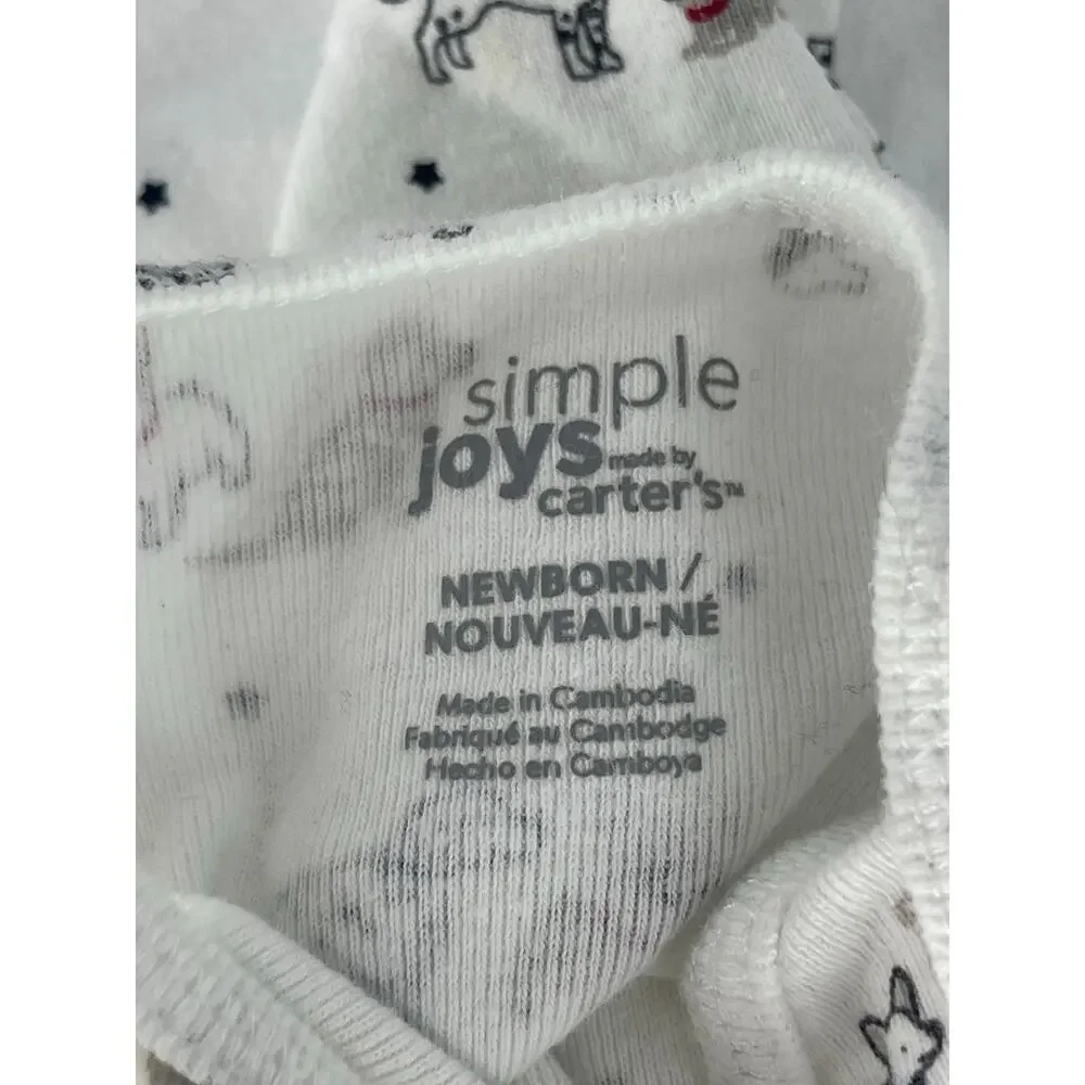 Carters Rene Rofe Lot Bundle 4 Bodysuits Baby Boy Newborn 0-3 Months